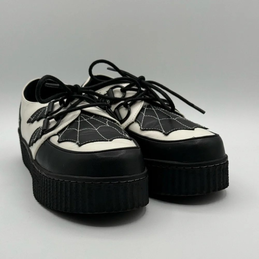 Creepers StrangeCvlt- Krypt Spider Web White/Black Size 7 - Picture 7 of 15